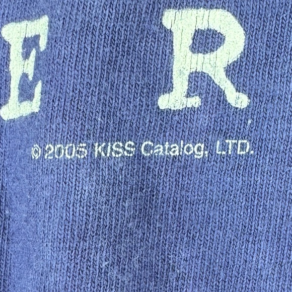 Vintage KISS Destroyer T-Shirt Tie Dye Liquid Blue Tag Size Large 2005 - Picture 2 of 3